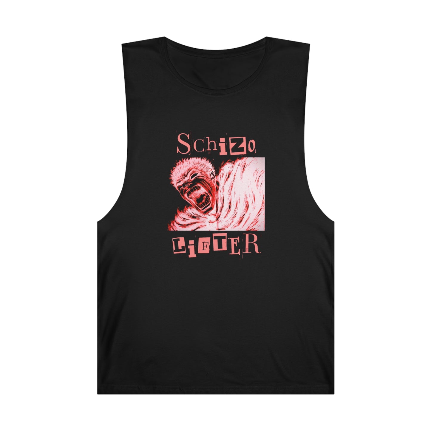Red Beserk Schizo Lifter Tanktop